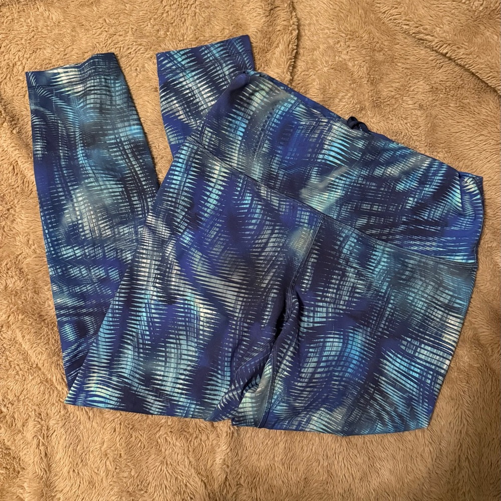 lululemon athletica Blue & Teal Patterned Leggings